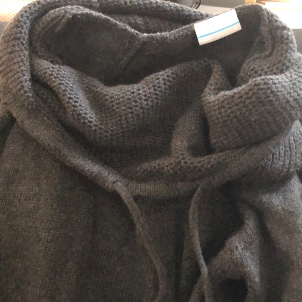 cowl neck knit sweater